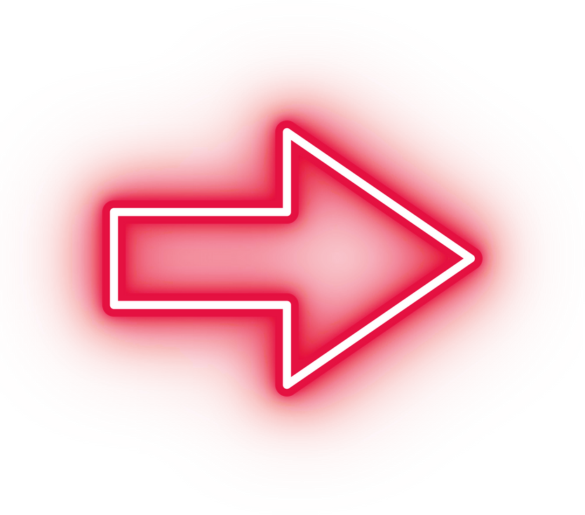 Neon red arrow icon