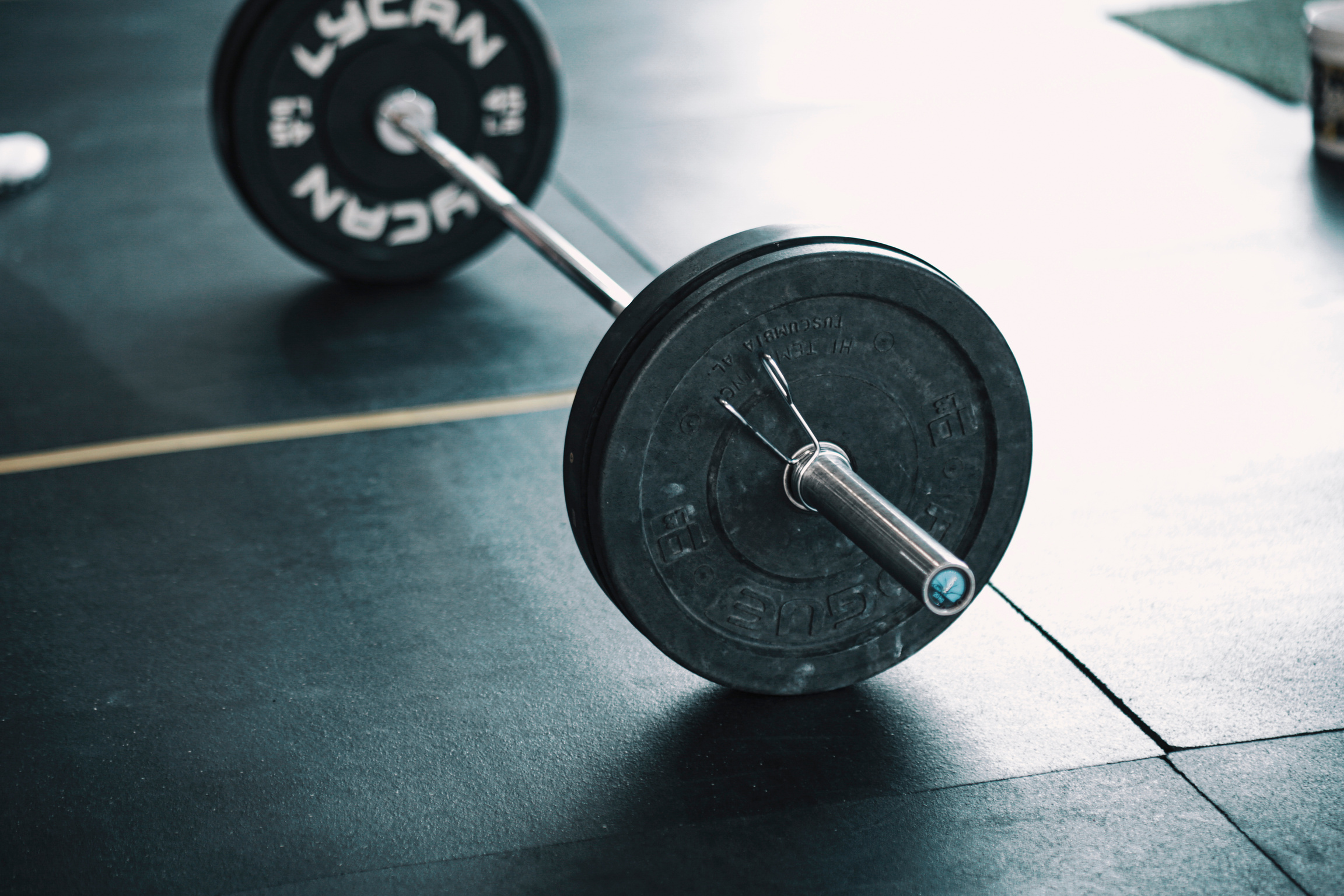 Black Barbell on the Ground